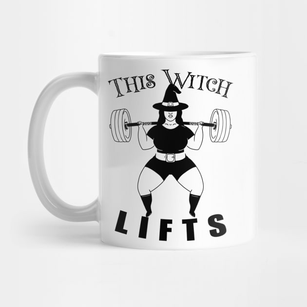 This witch Lifts Powerlifter witch Funny Halloween Gym by SusanaDesigns